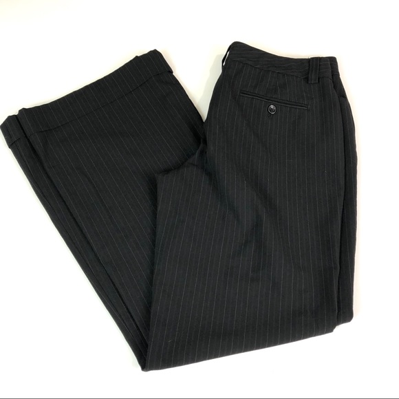Express Pants - Express Editor Black & White Pinstripe Pants 10